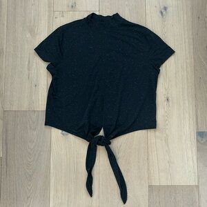 Lulu mock neck cropped tee